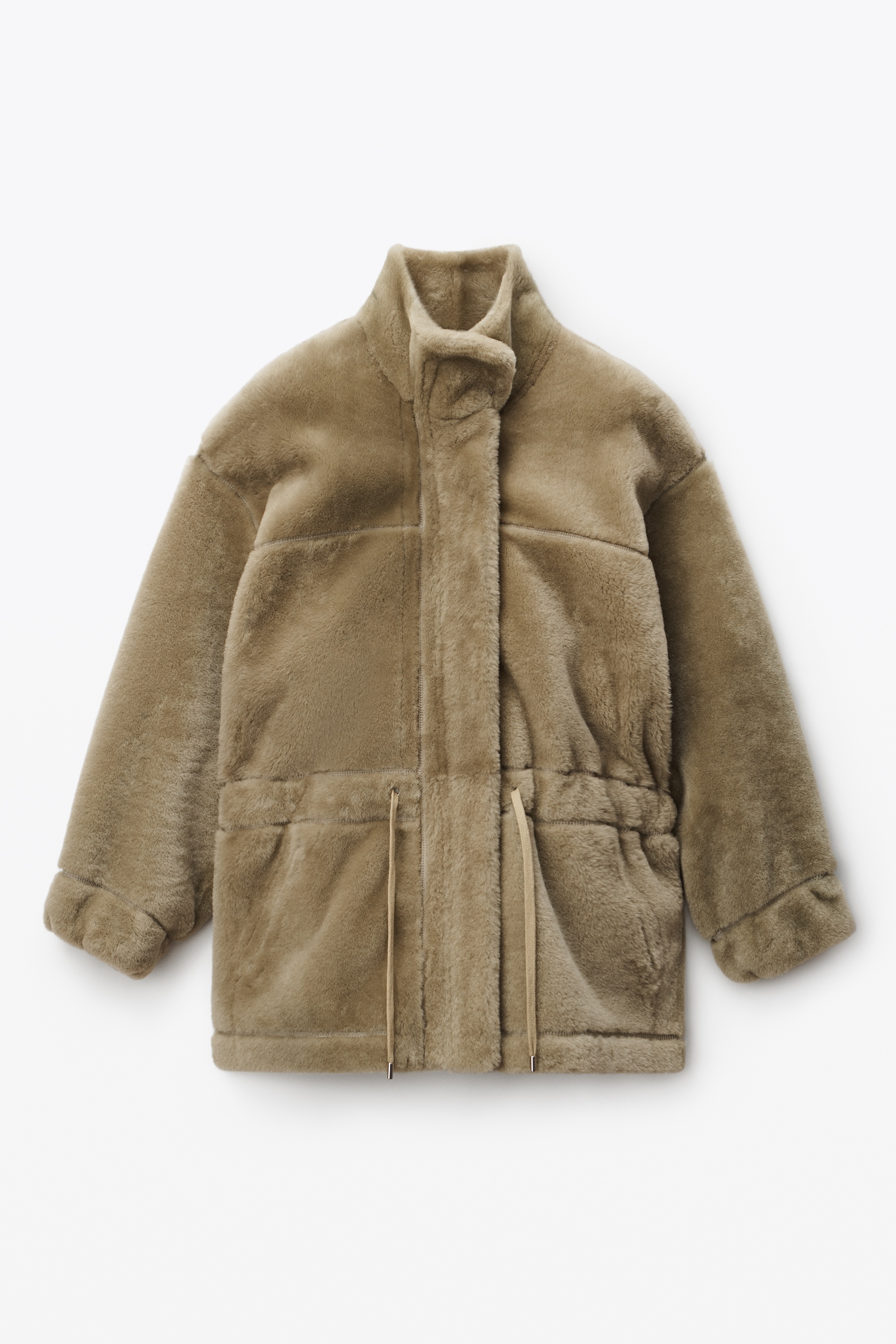 MID-LENGTH PARKA IN LAMB SHEARLING - 1