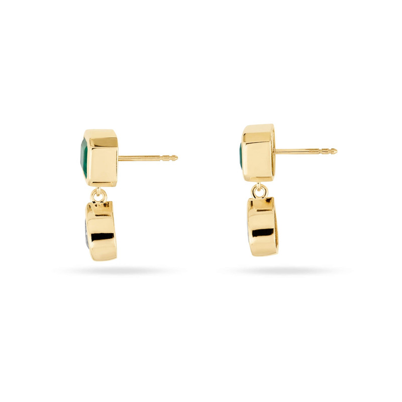 Full Volume Emerald Luxe Drop Earrings 3