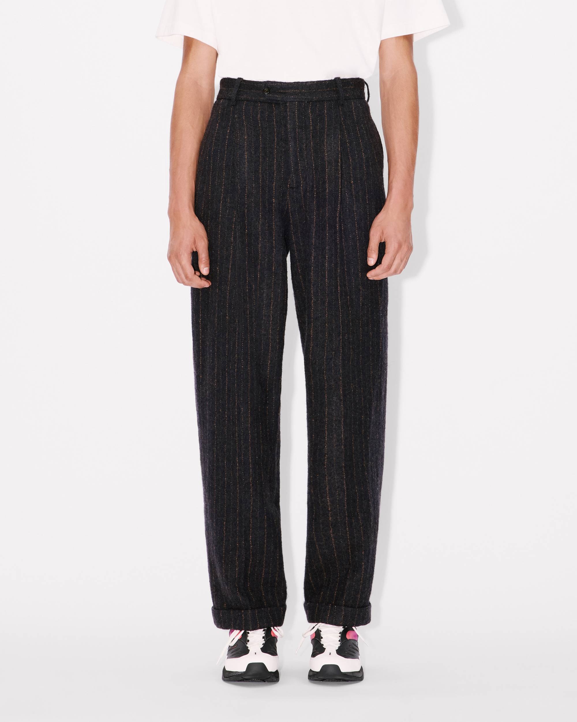 Straight pleated tailored pants in virgin wool - 4