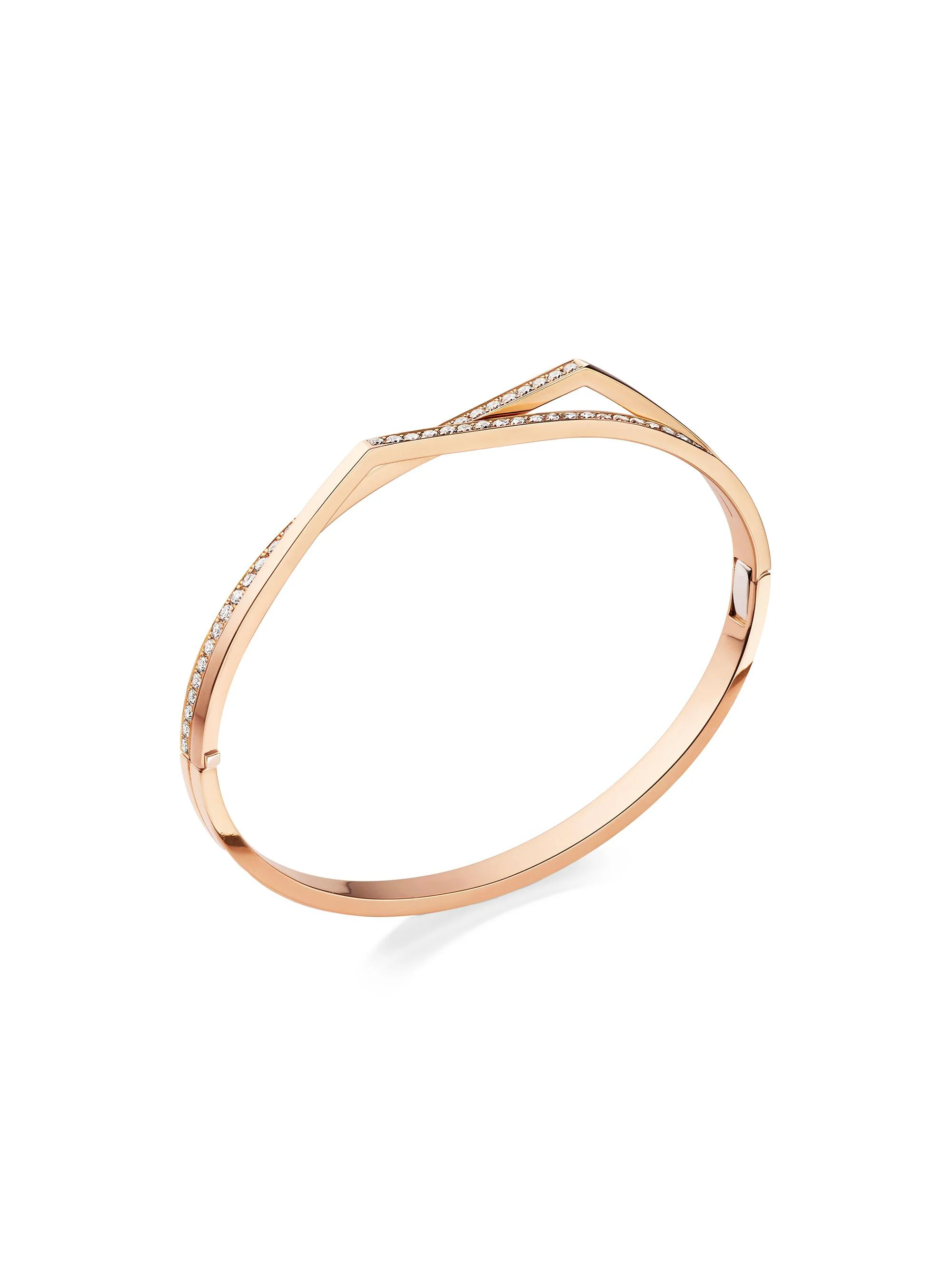 Women's Antifer 18K Pink Gold & 0.85 TCW Diamond Hinge Bracelet - Pink Gold - 1