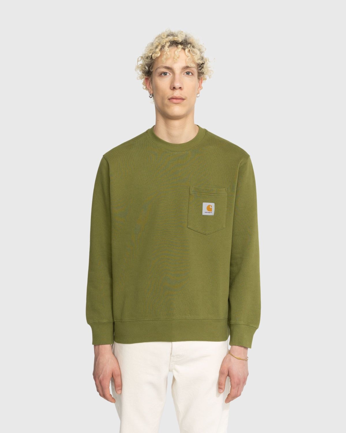 Carhartt WIP – Pocket Sweatshirt Garment Washed Kiwi Green - 2