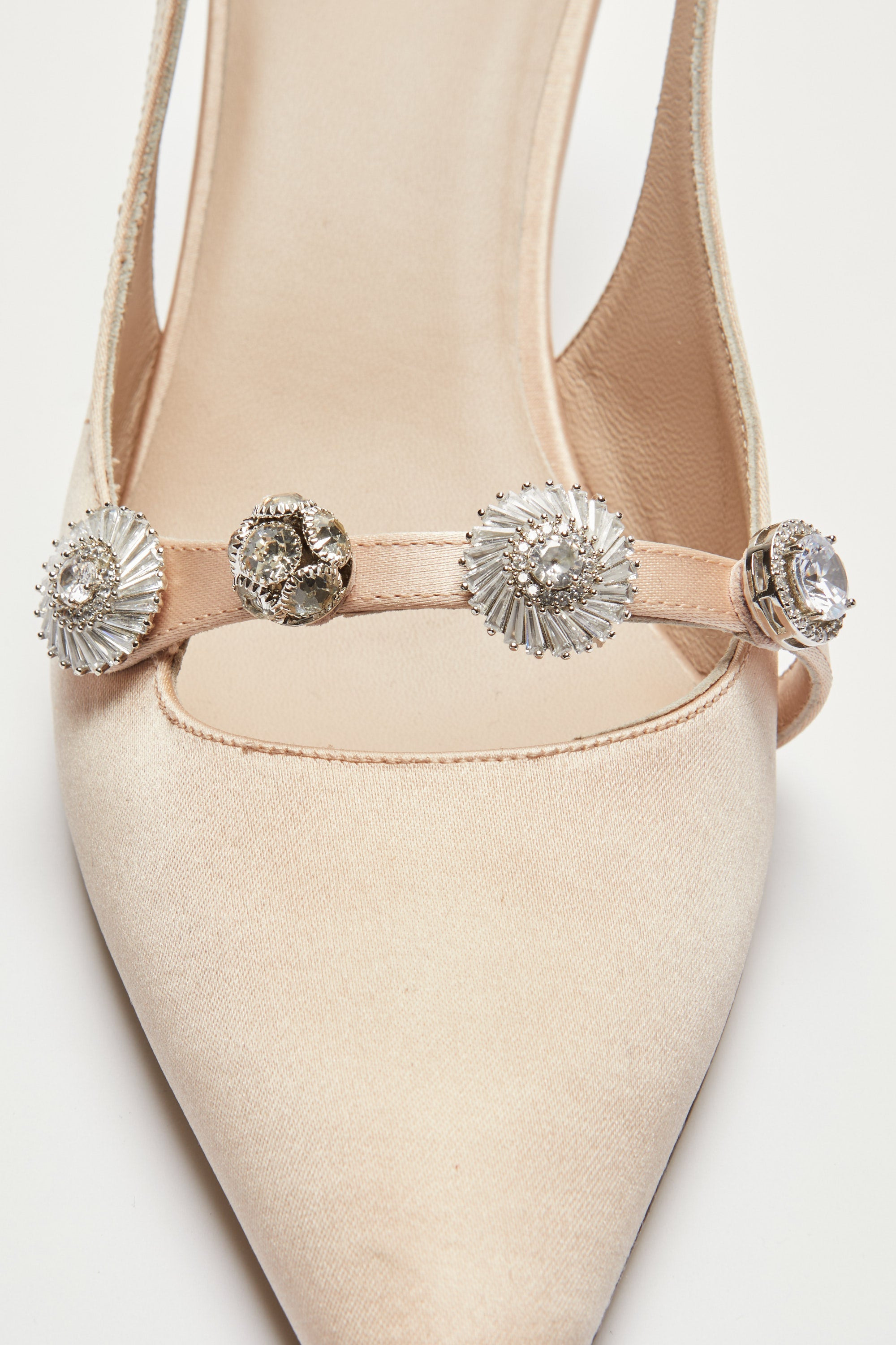SATIN SLINGBACK WITH JEWEL DETAILS - 4