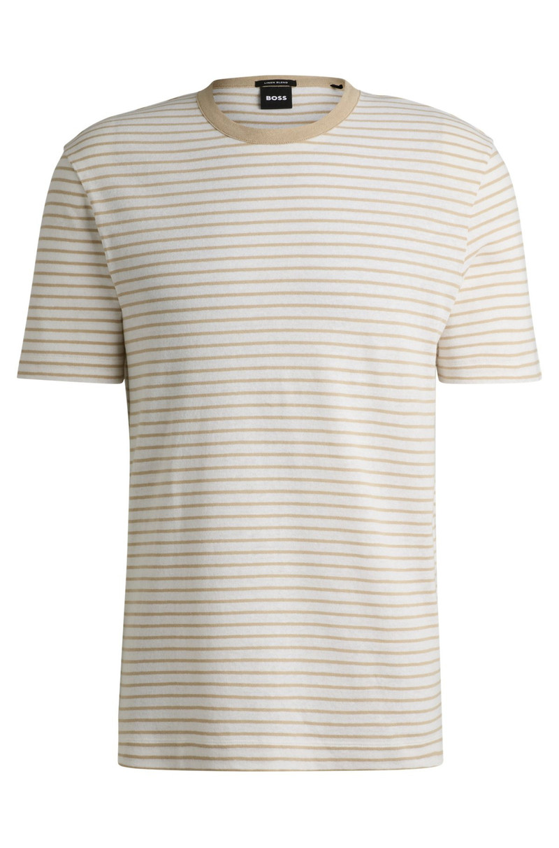 REGULAR-FIT T-SHIRT IN COTTON AND LINEN 1