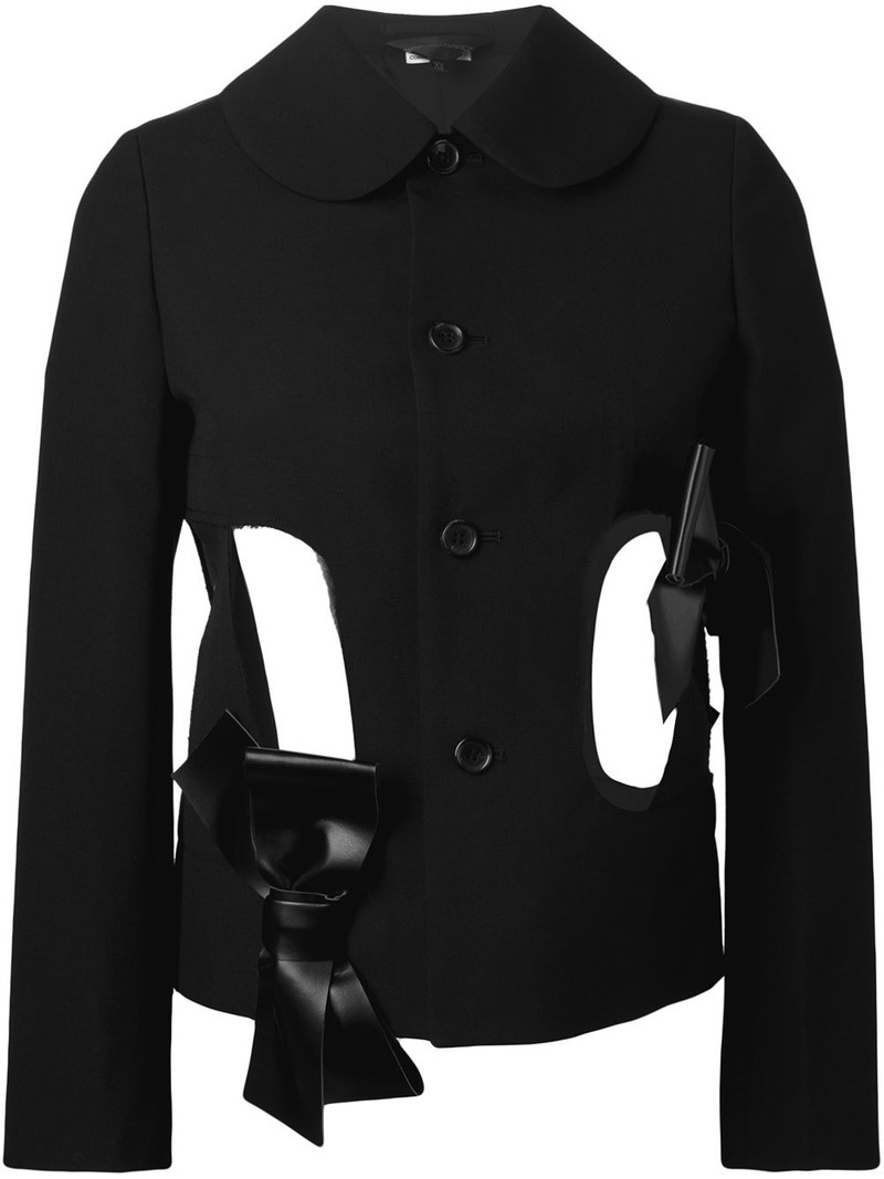 bow detail cut out jacket 1