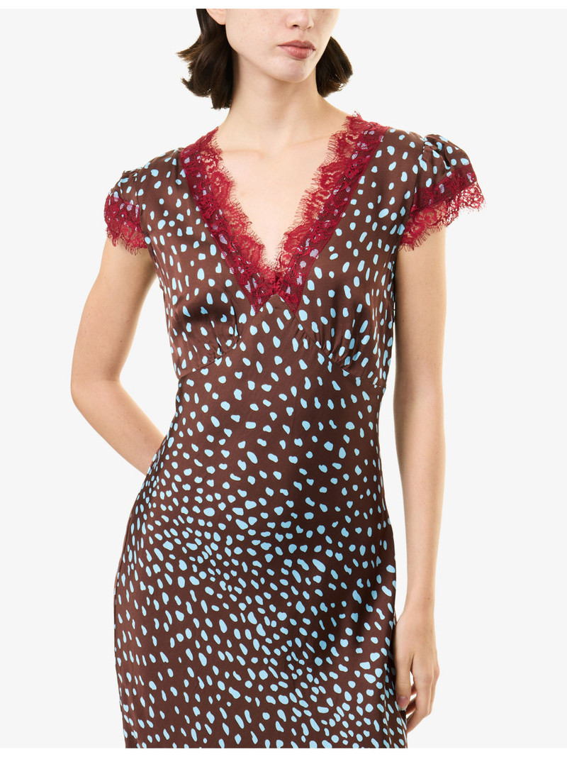 Olivia Printed Satin Midi Dress 5