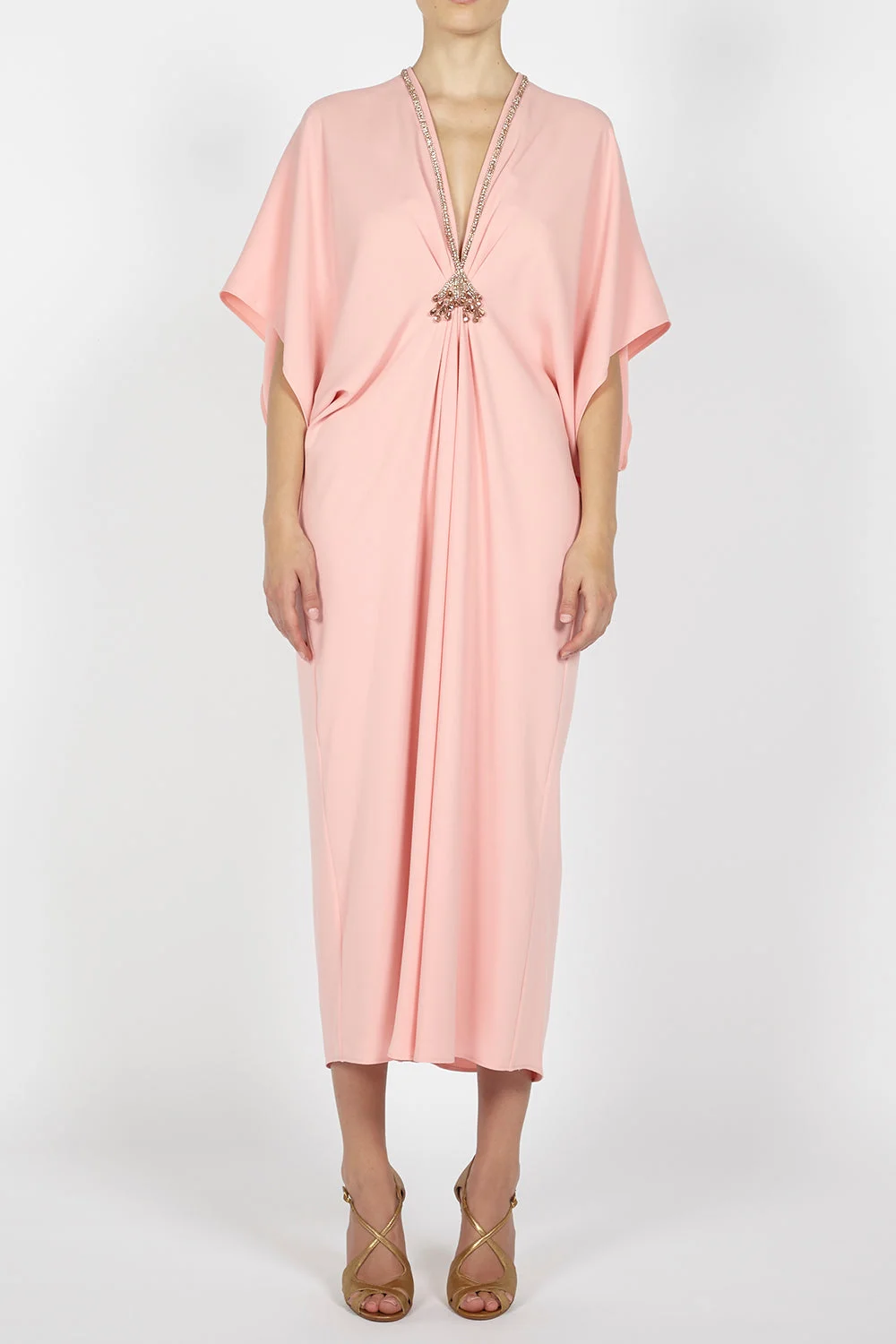 Embellished Kaftan Midi Dress - 1