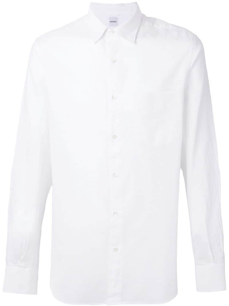 long-sleeved plain shirt - 1