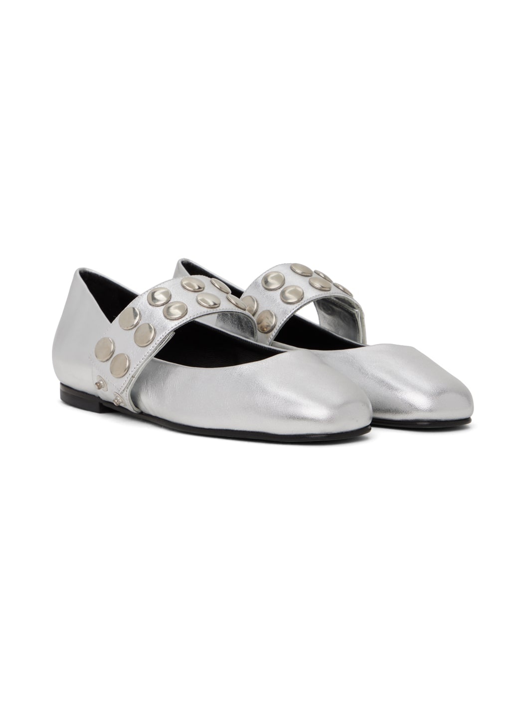 Silver Carla Ballerina Flats - 4
