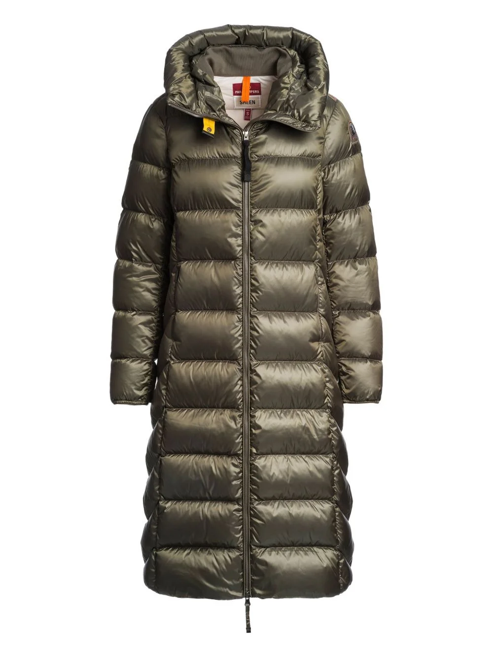 hooded longline padded coat - 1