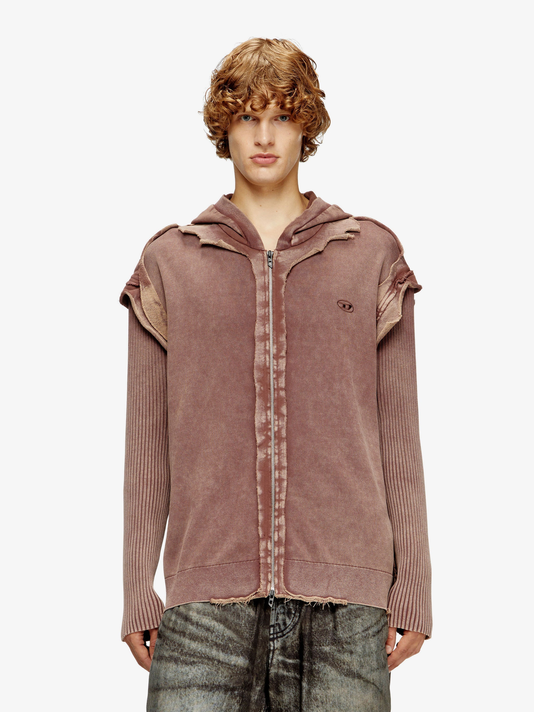 Diesel Men K-Pelto Cotton Sweatshirt With Distressed Effect - 3