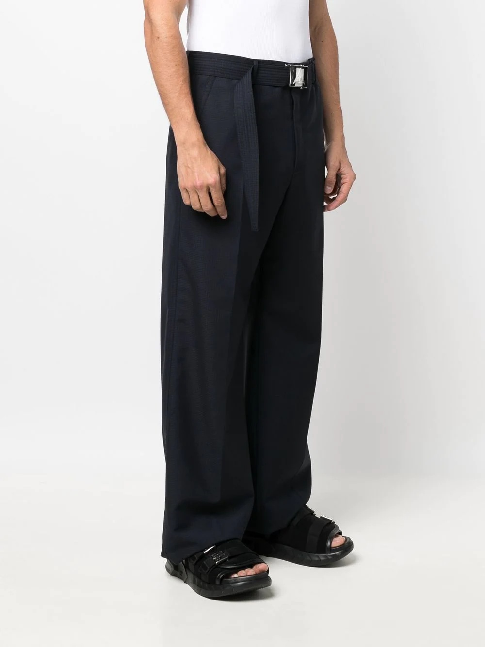 flared high-waisted trousers - 3