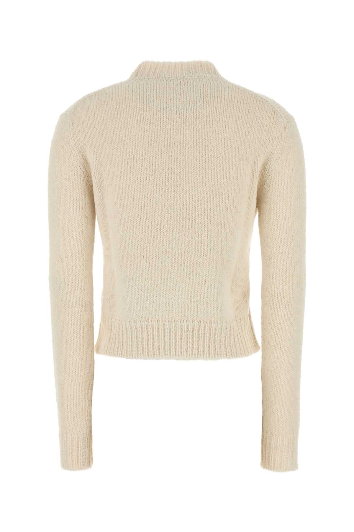 Jil Sander Women Ivory Alpaca Blend Sweater - 2