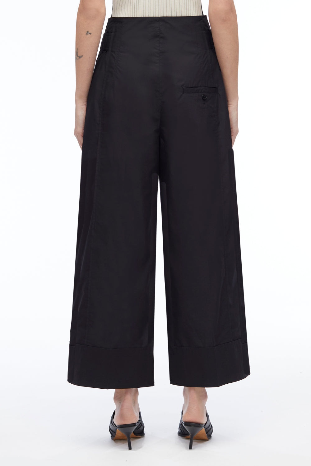 Poplin Wide Leg Pant - 4
