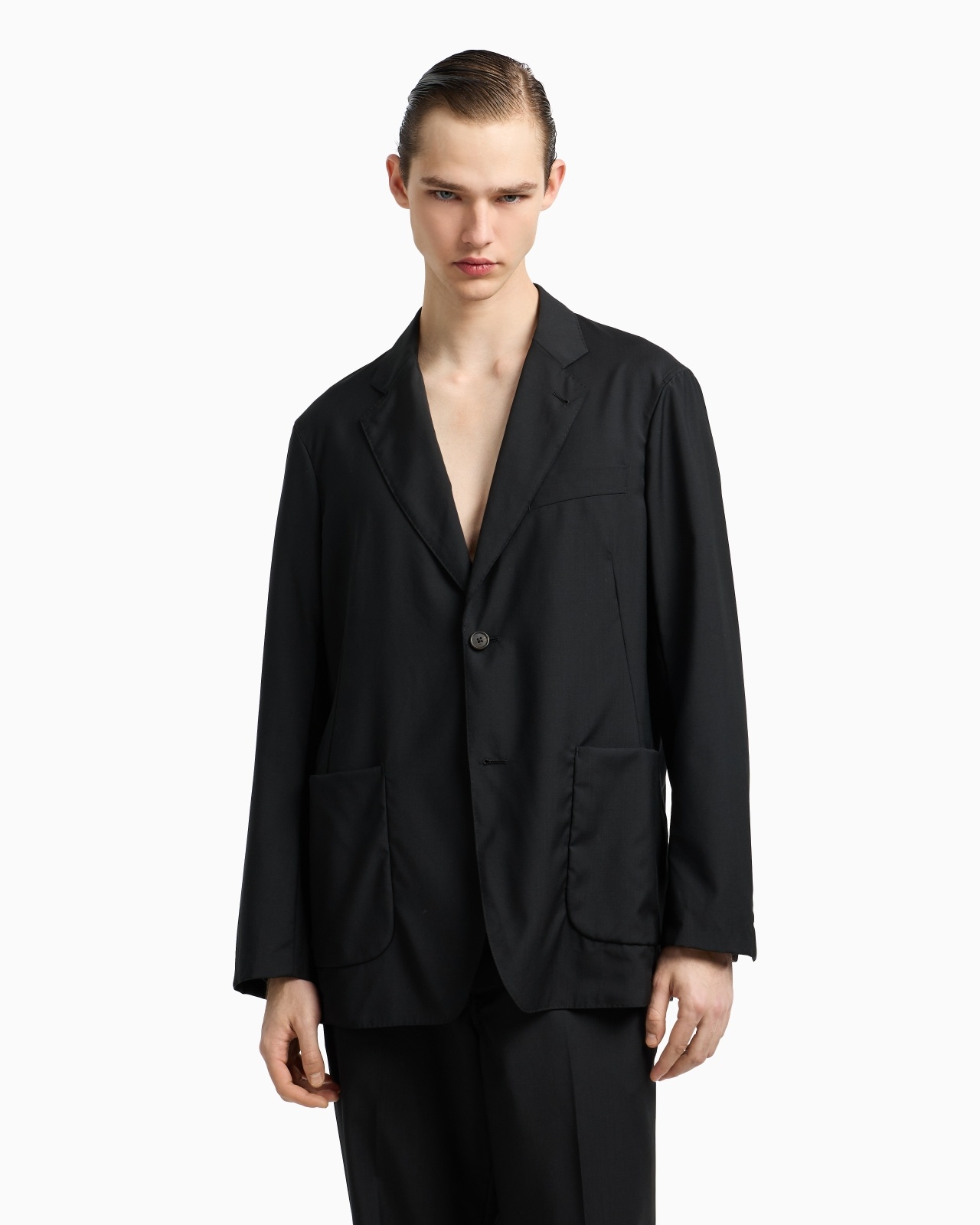 WOOL POPLIN SINGLE-BREASTED JACKET - 4