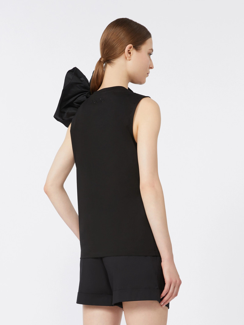 TAGLIO Cotton jersey T-shirt - BLACK 4