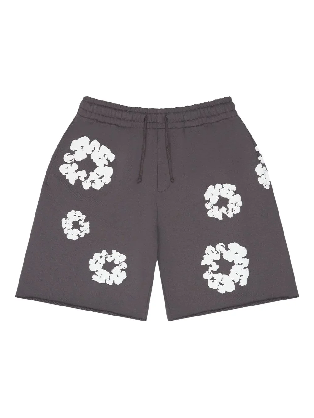 wreath-print track shorts - 1