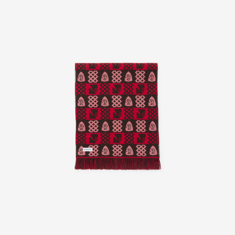 Chess Fair Isle Wool Scarf 5