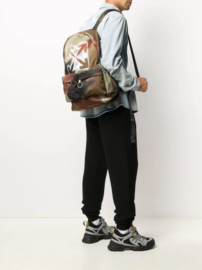 Off-White Arrows stencil camo backpack outlook