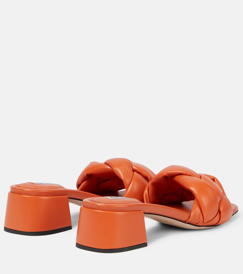 Miu Miu Padded woven leather sandals outlook