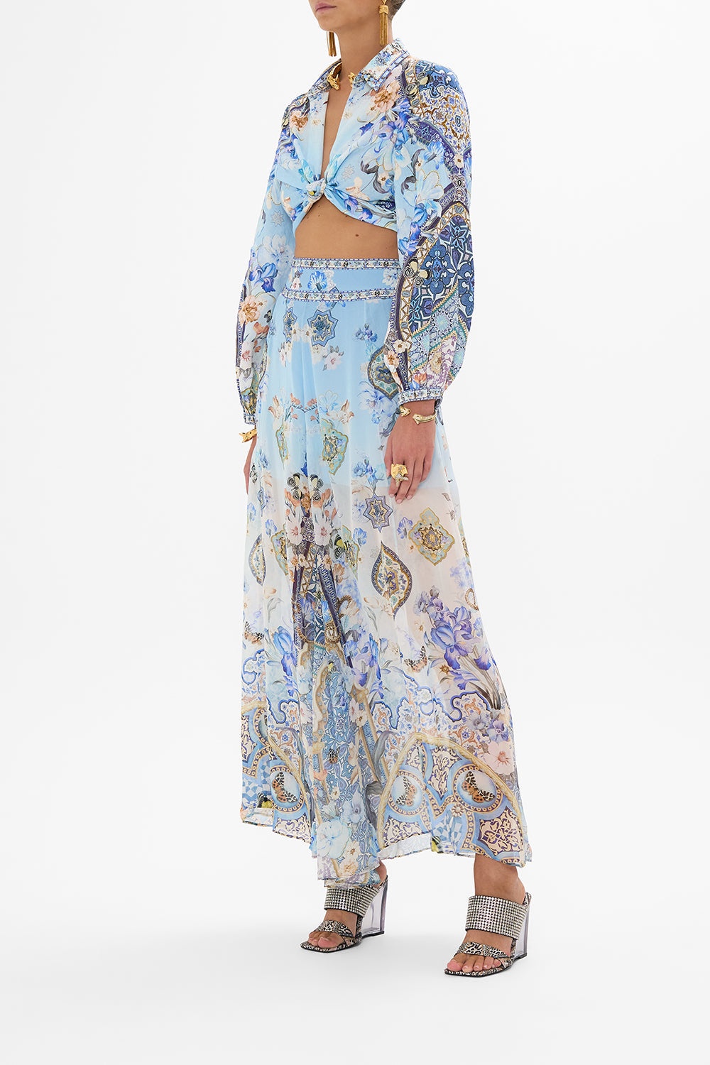 SHEER WIDE LEG PANT - 4