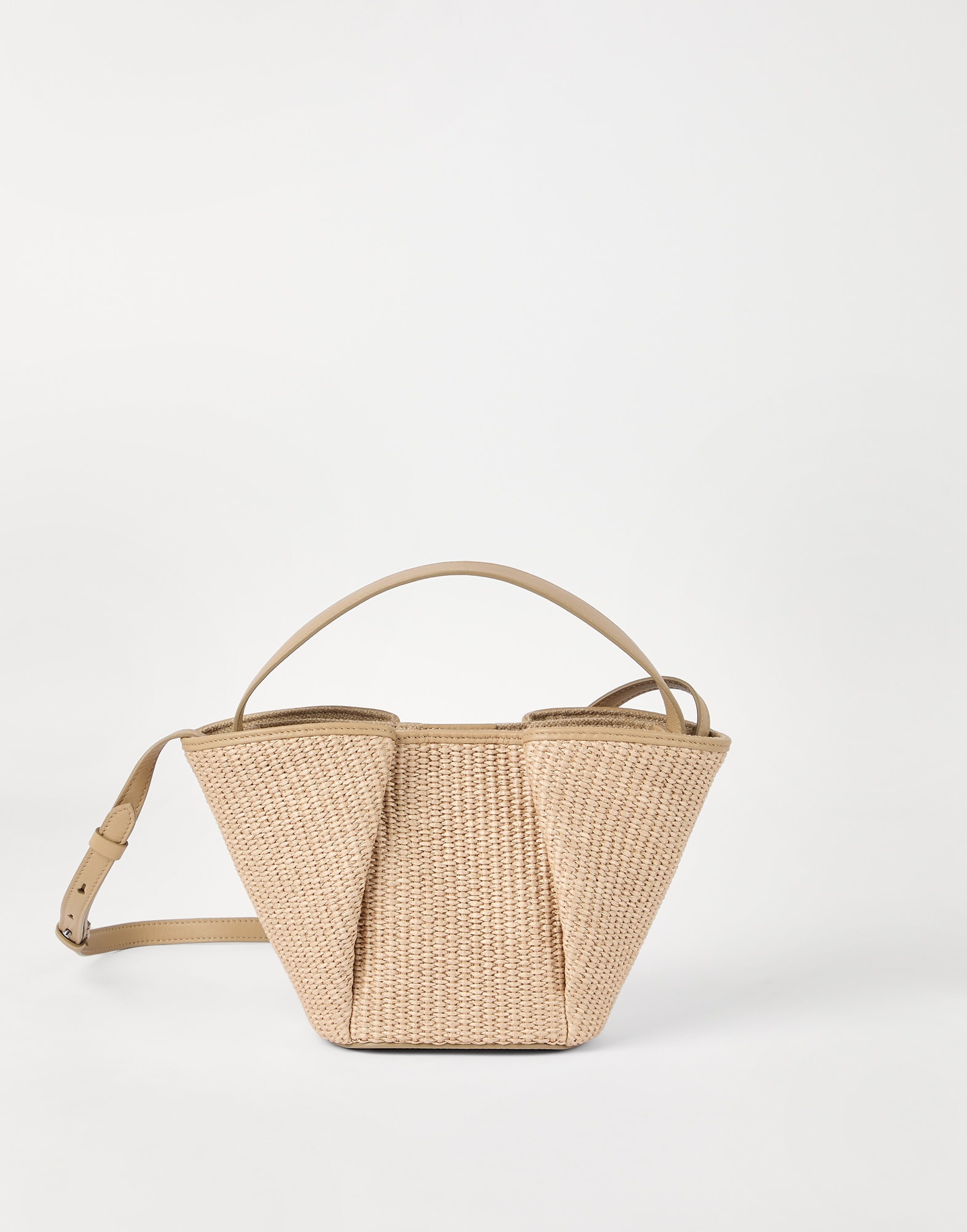Marina shopper bag in techno cotton raffia - 1