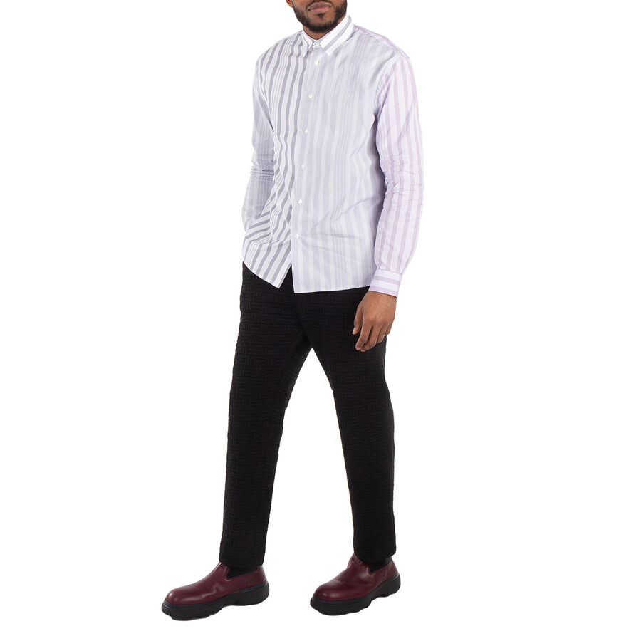 JW Anderson Striped Patchwork Cotton Shirt - 4