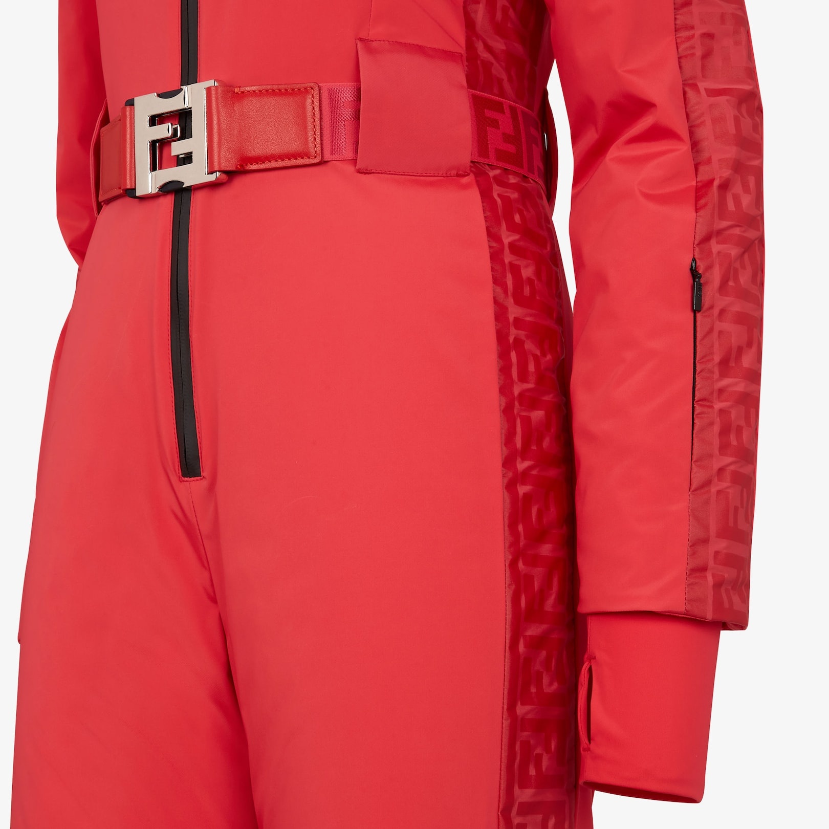 Red nylon ski suit - 3