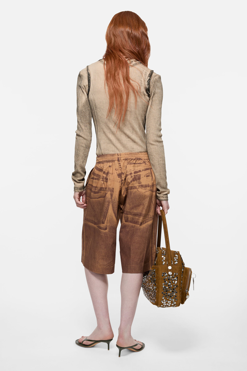 Layered Printed T-shirt - Pumpkin orange 3