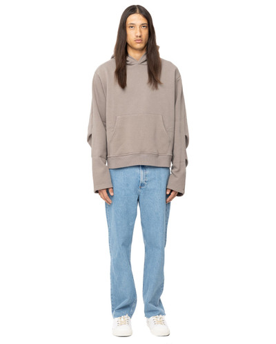 MM6 Maison Margiela Hoodie With Elbow Pleats - Taupe outlook