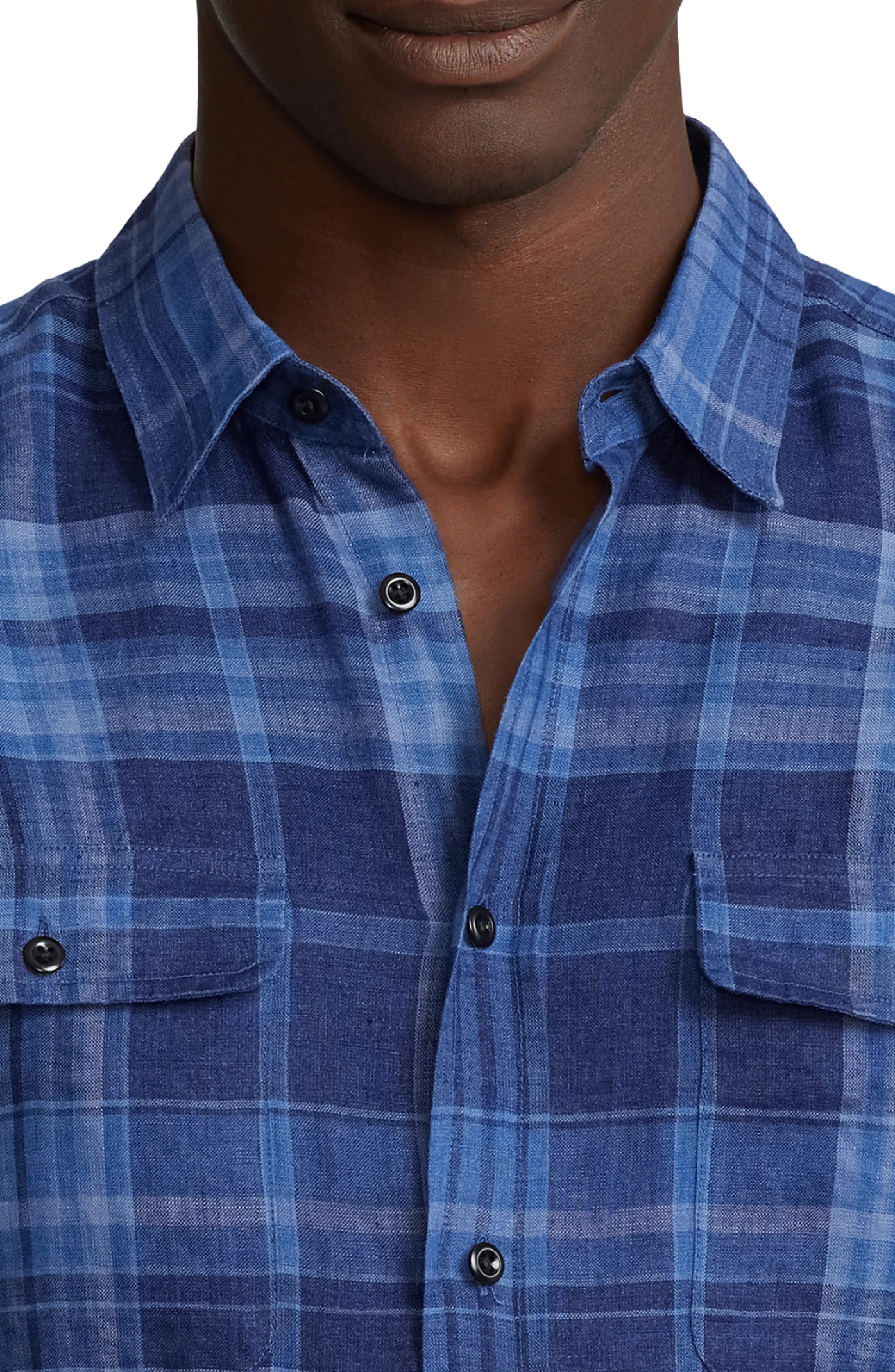 Cooper Plaid Linen Sport Shirt - 4