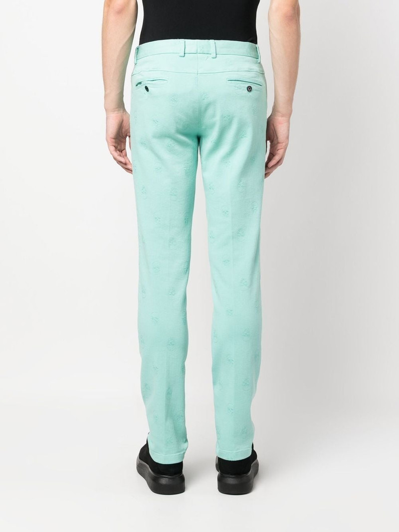 skull embroidery straight-leg trousers 4