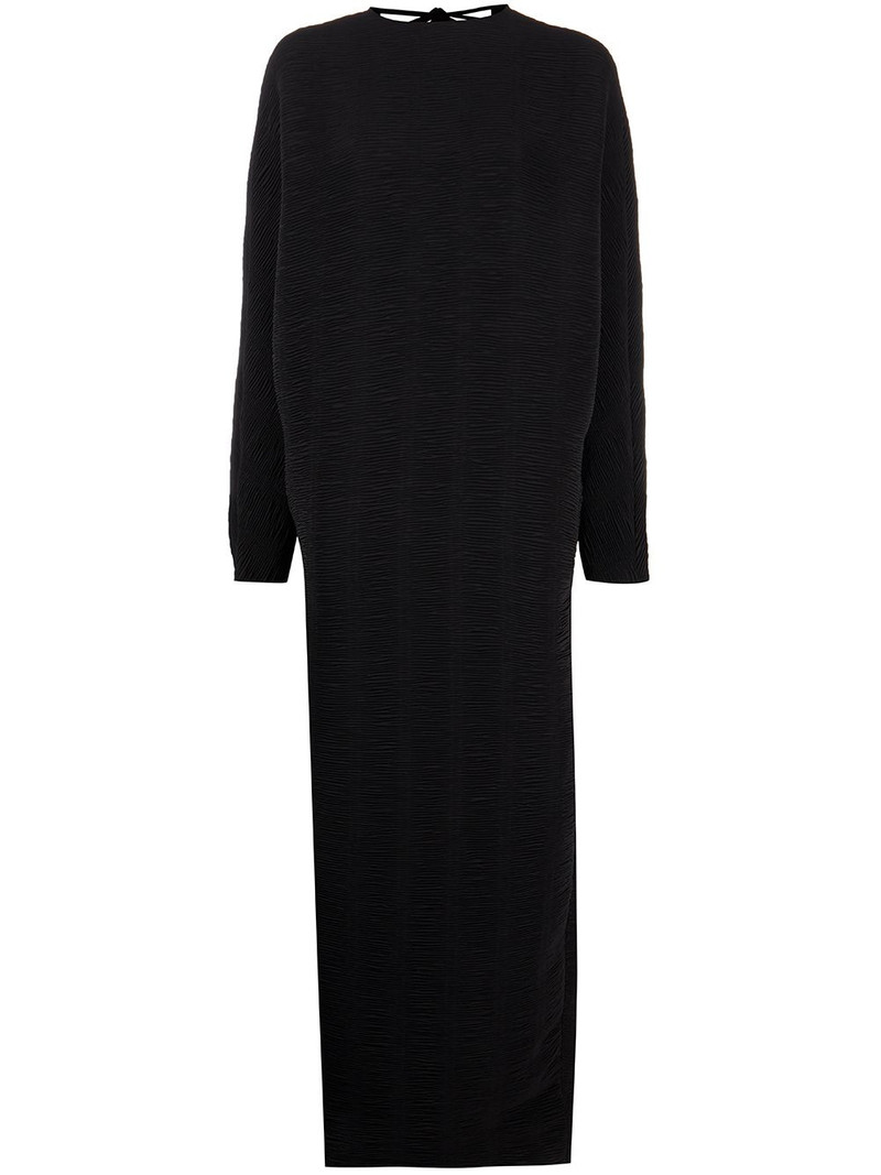 Emerson V-back plissé-effect midi dress 1