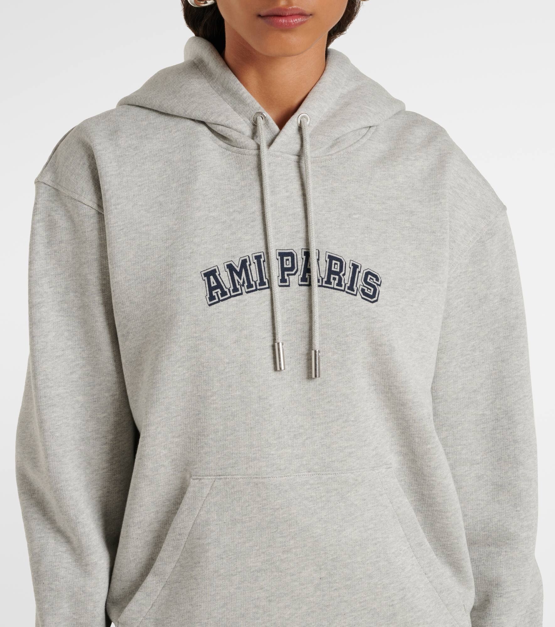 Logo cotton jersey hoodie - 4