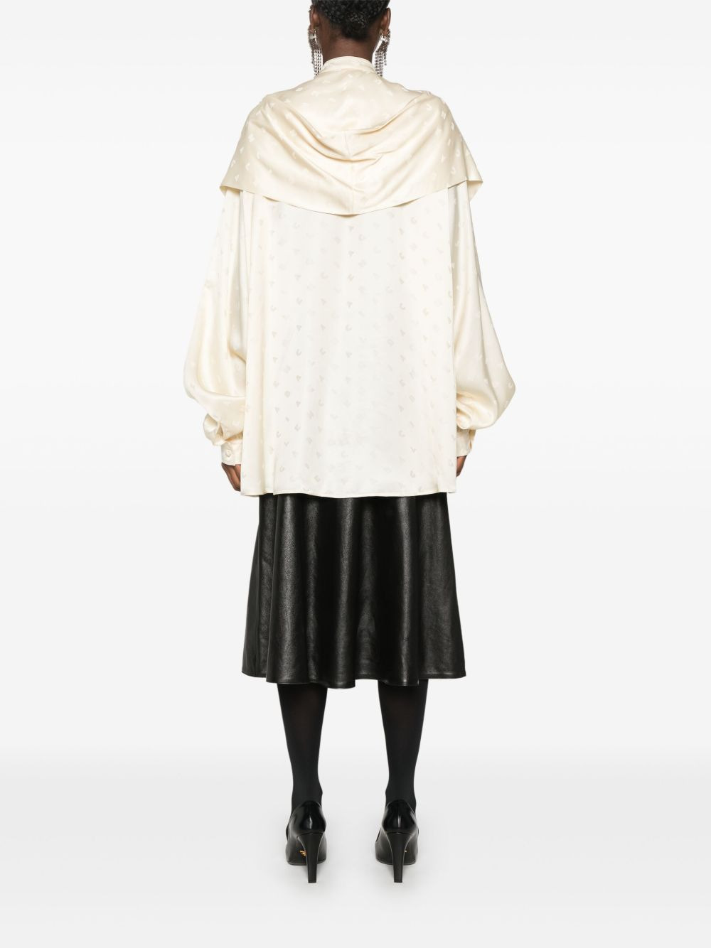 long-sleeve hooded blouse - 4