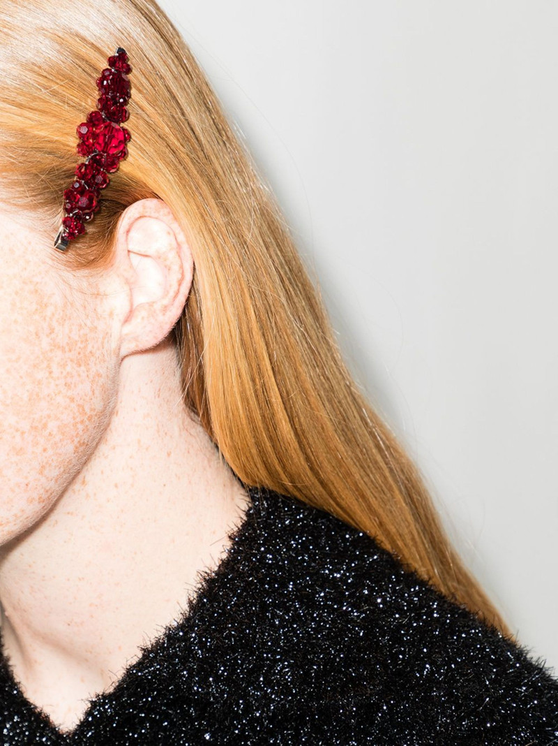 Simone Rocha x Browns 50 large floral bead embellished hair clip outlook