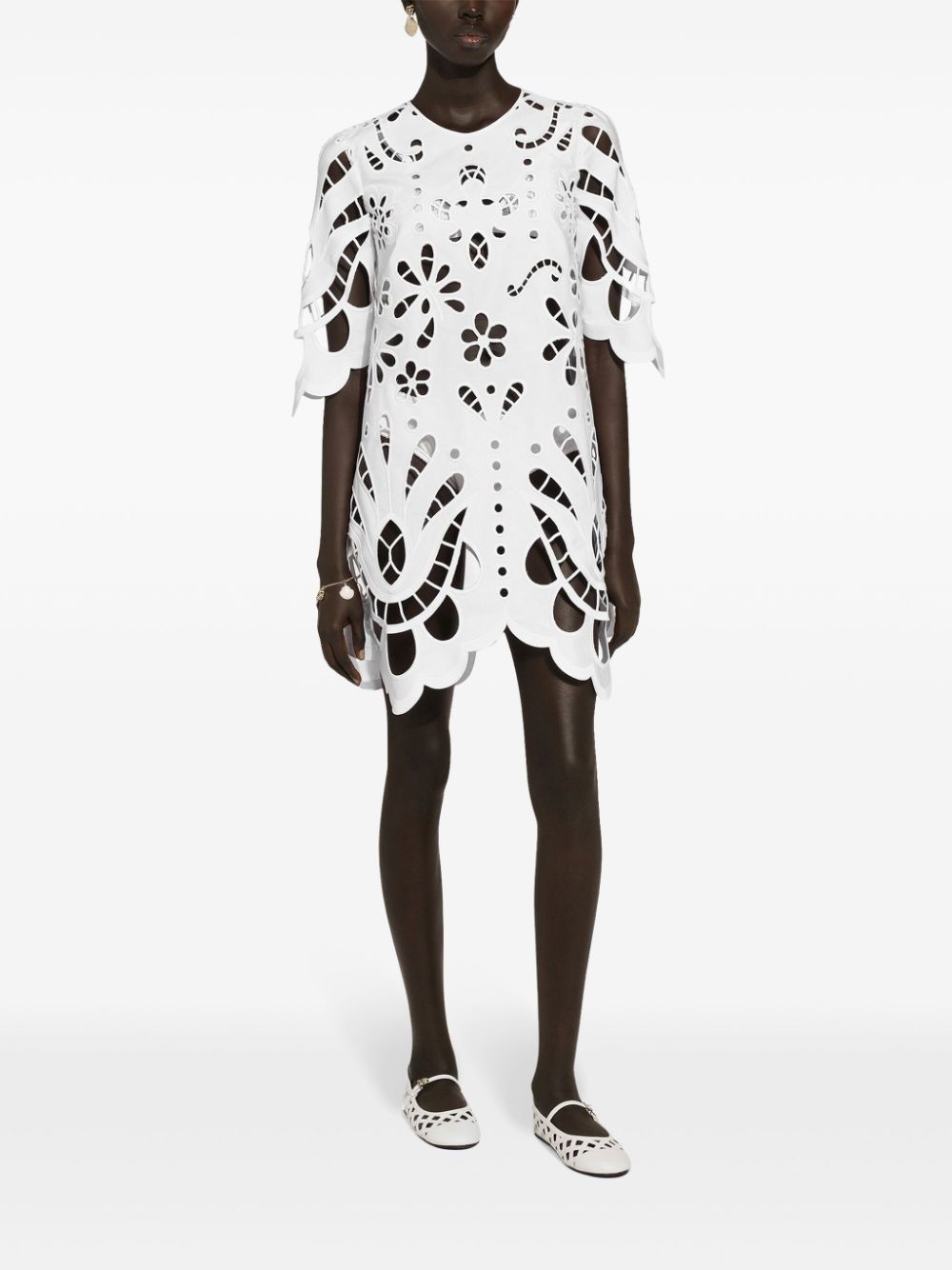 cut-out shift minidress - 2