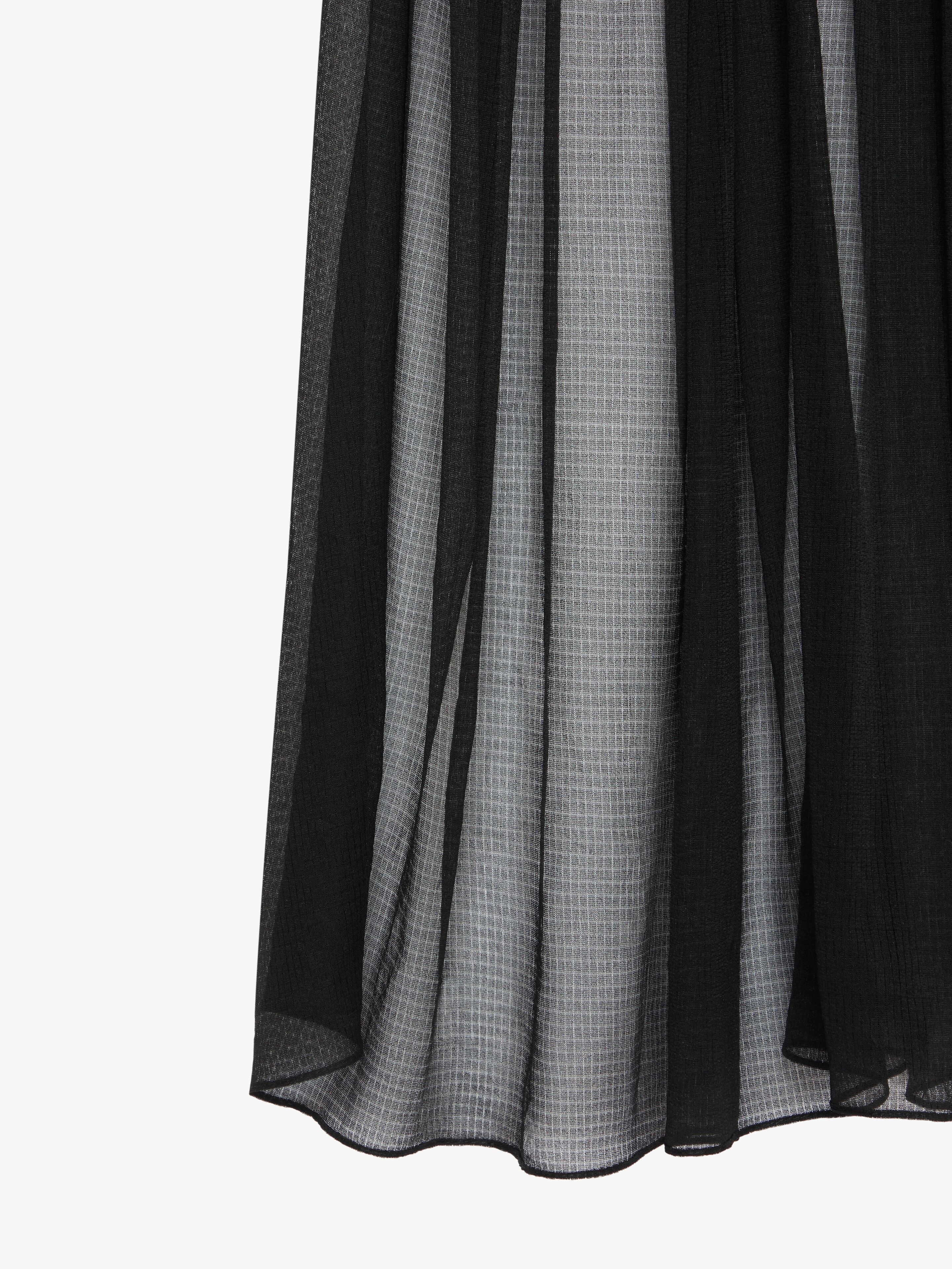 DRAPED SKIRT IN CREPE WITH SILK TRAIN - 5