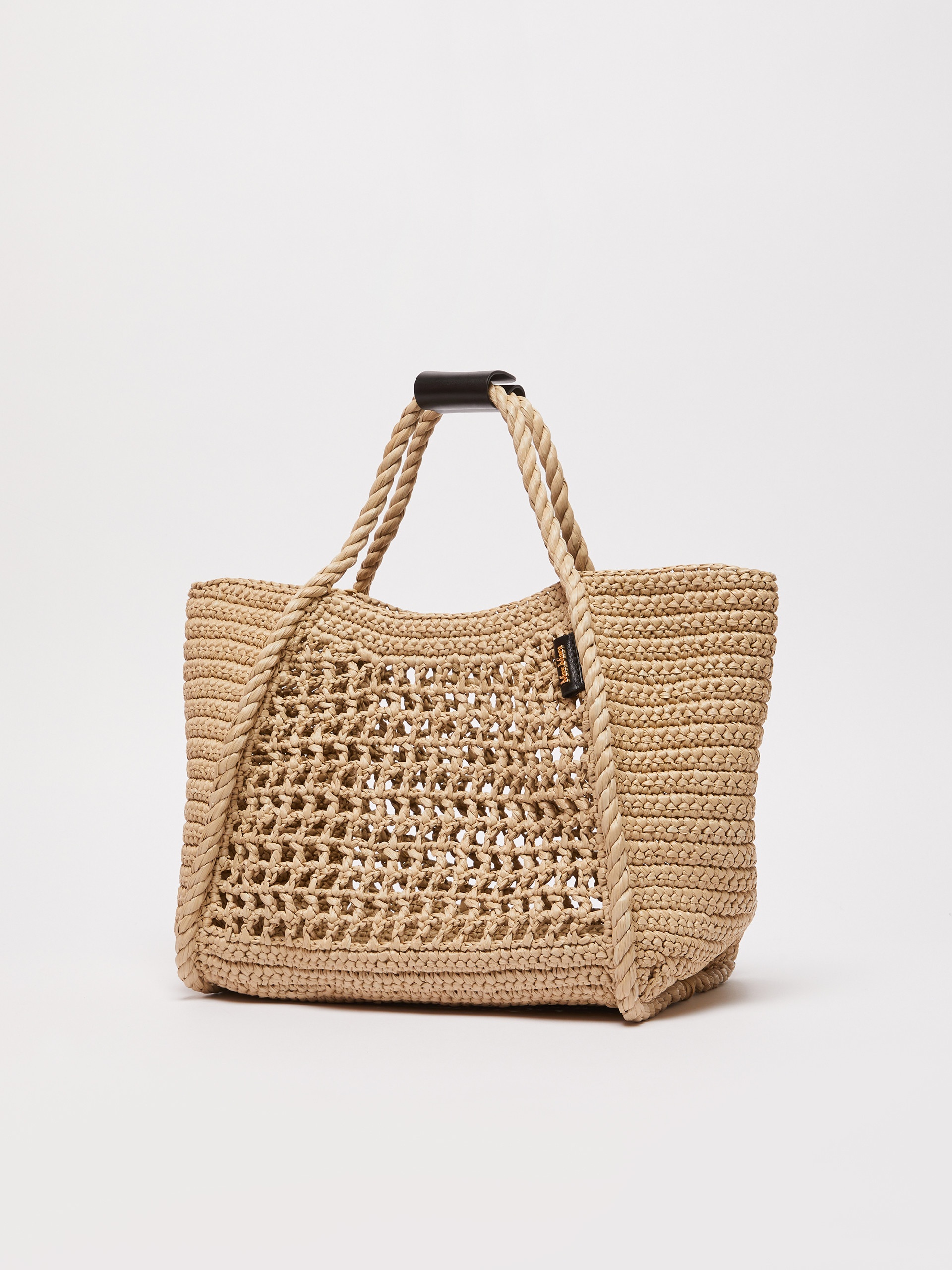 Max Mara BASKETMARINES Raffia-effect small Marine bag