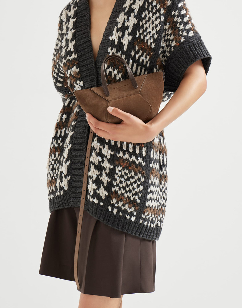 BC Duo mini bag in suede with monili 4