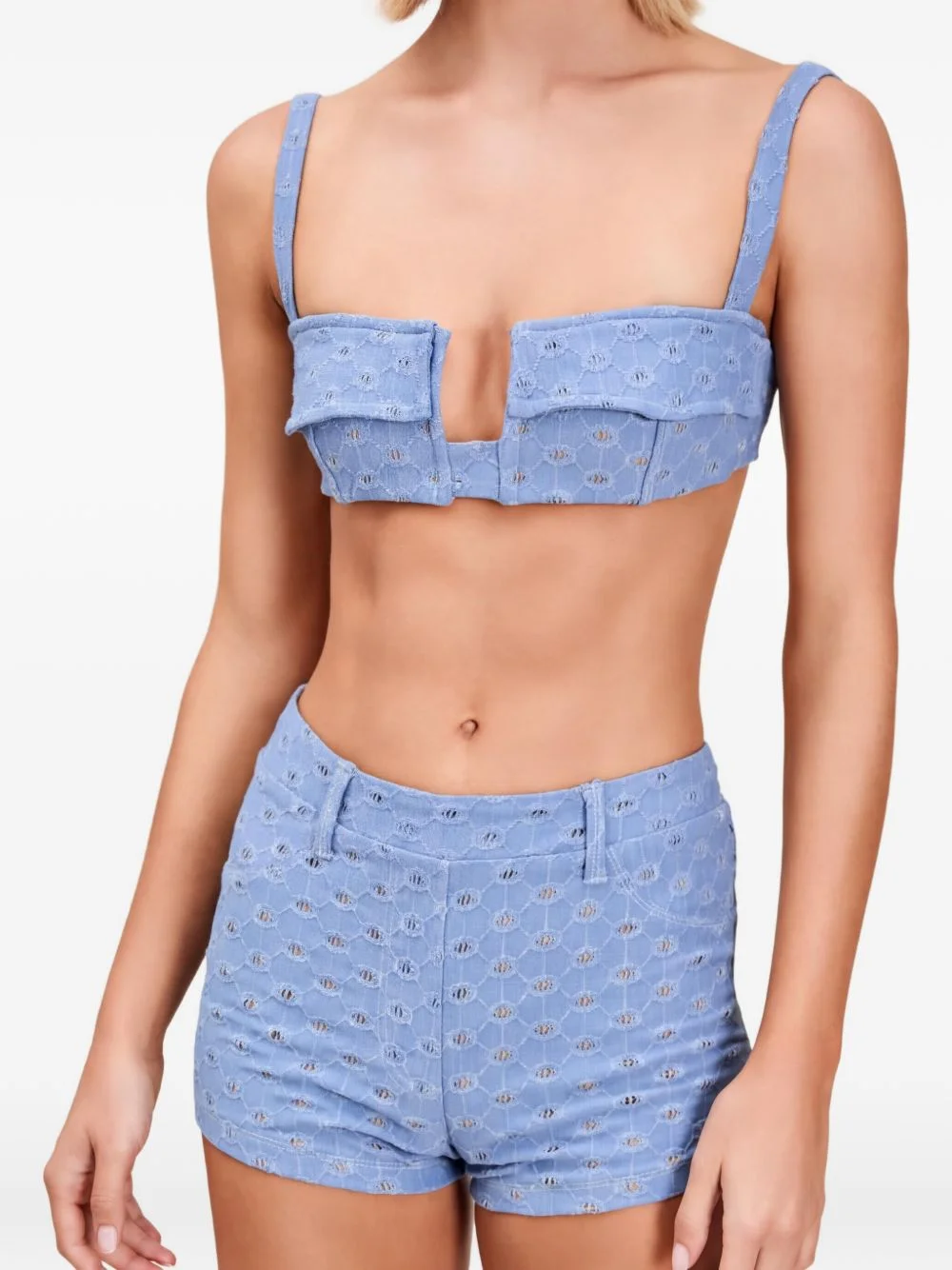 Chriselle square-neck bikini top - 1