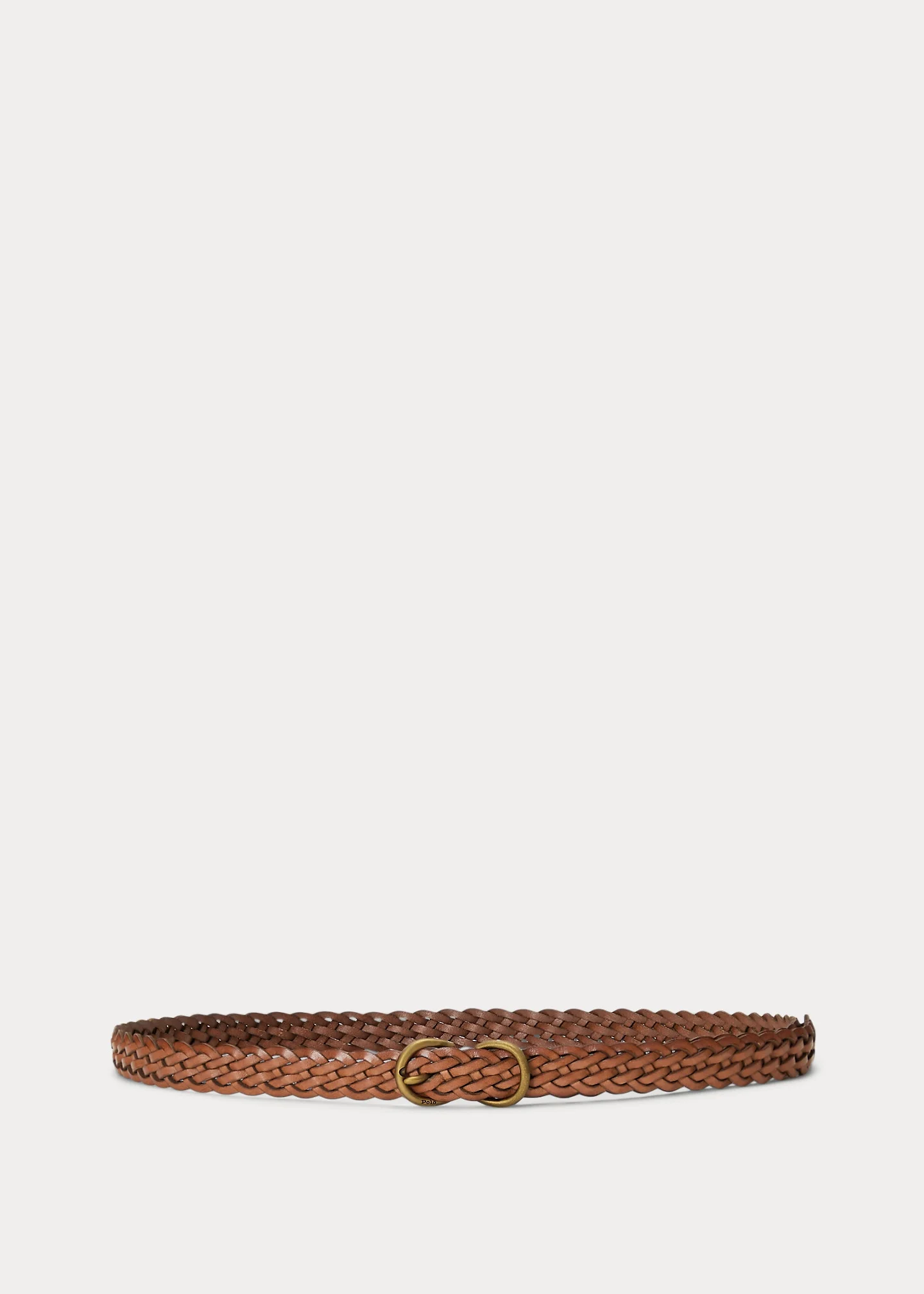 Braided Vachetta Leather Skinny Belt - 1