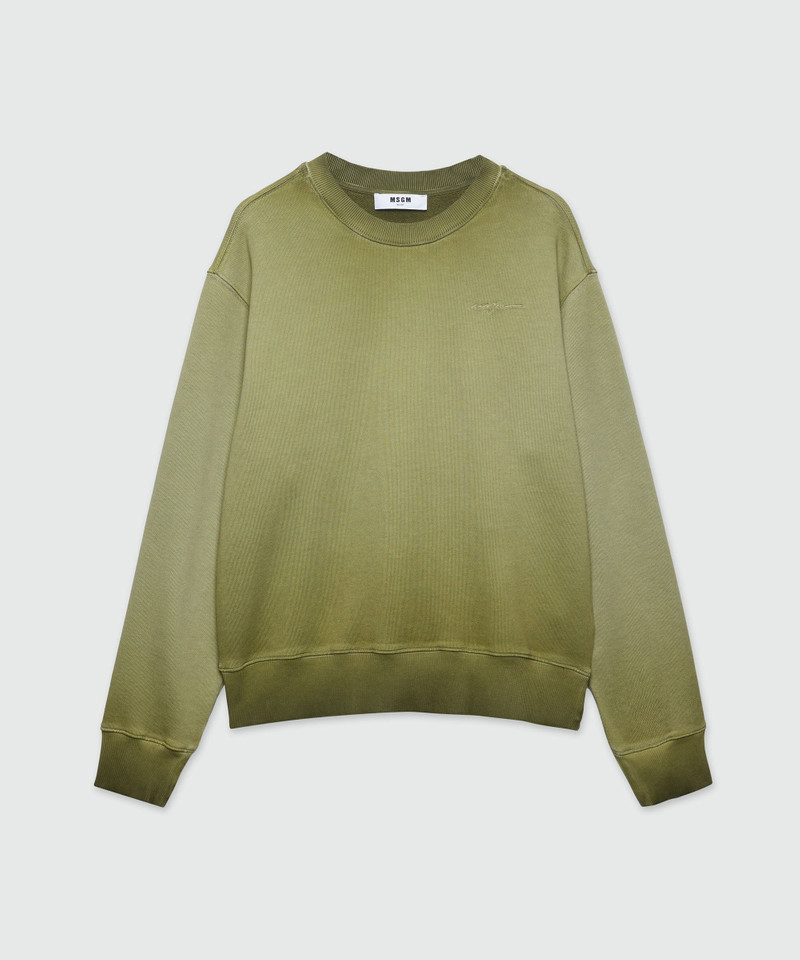 Prewashed jersey crewneck sweatshirt - 1