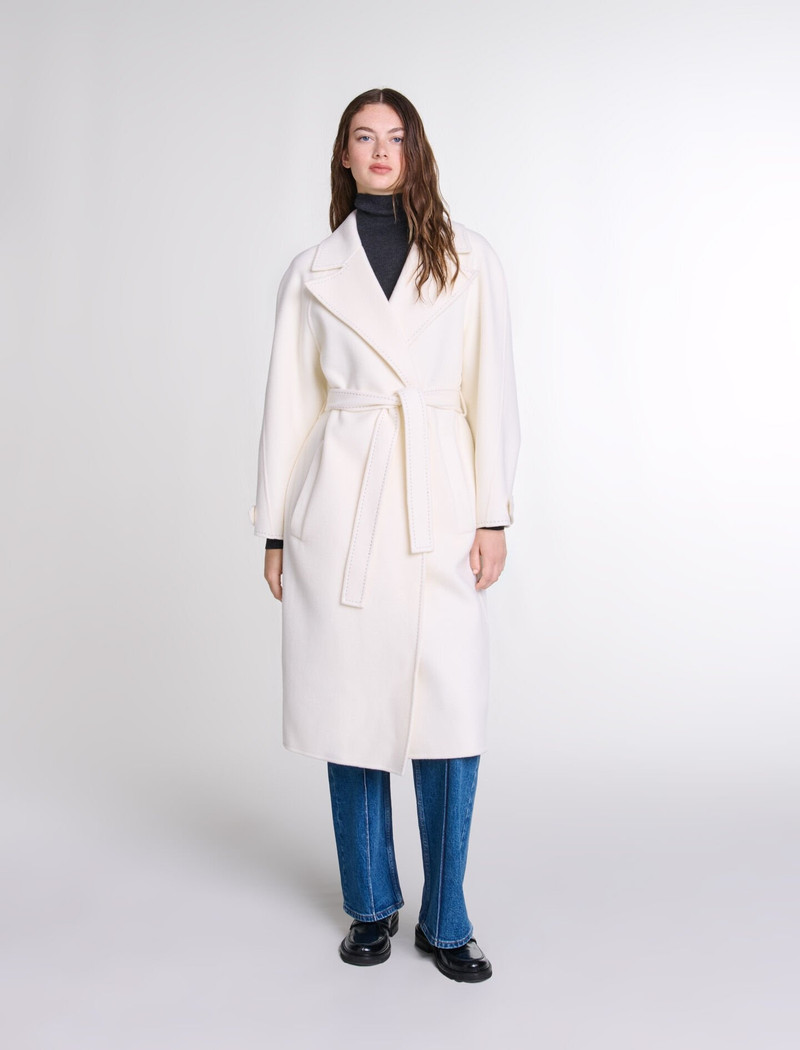 maje Double-faced mid-length coat outlook