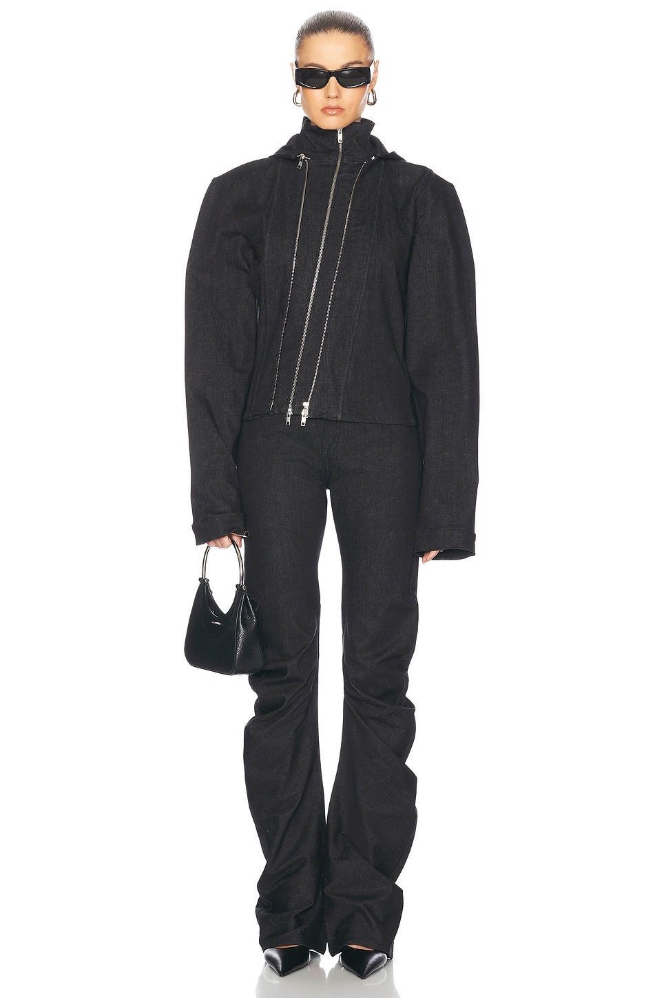 Asymmetric Denim Jacket - 7