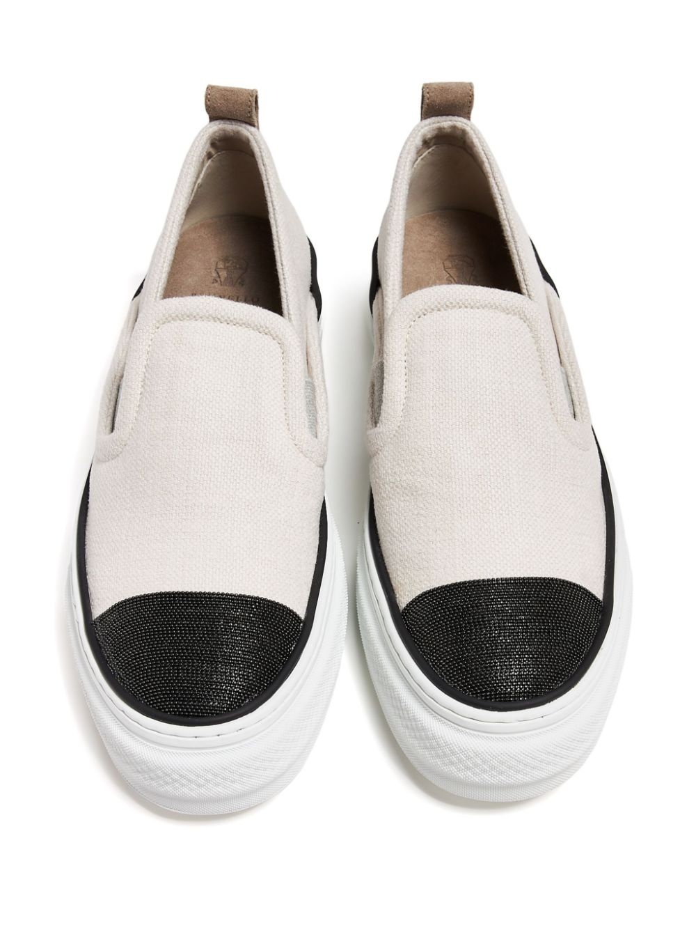 chain link-detail sneakers - 4