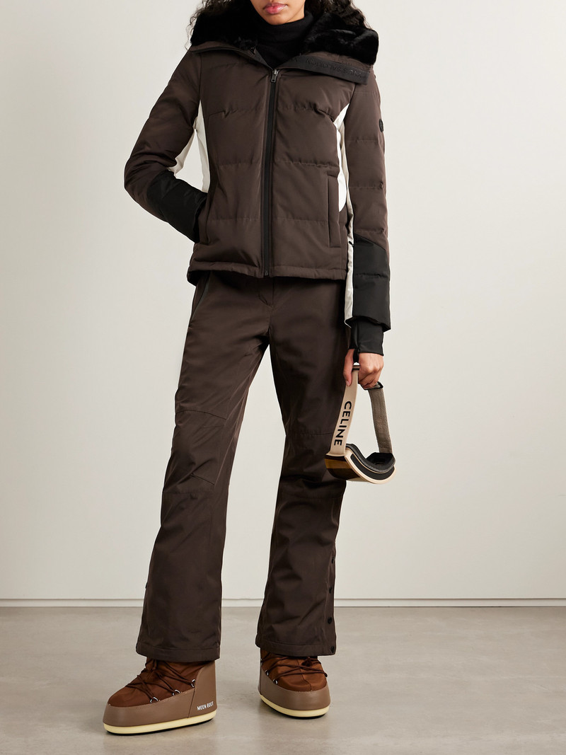 Yves Salomon Shearling-trimmed Color-block Padded Shell Ski Jacket outlook