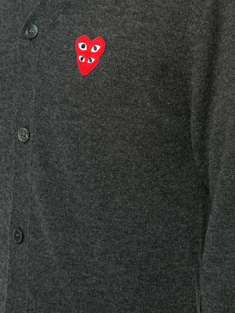 logo button-down cardigan - 10