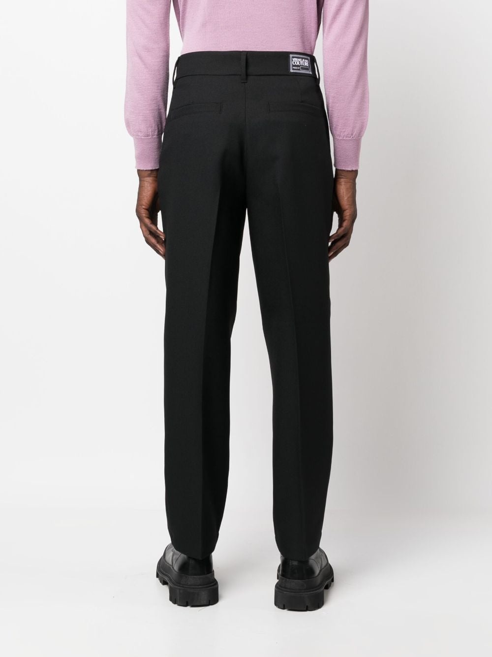 pressed-crease cotton chino trousers - 7