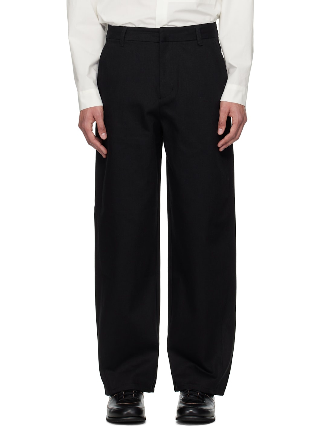 Black Curved Seam Jeans - 1
