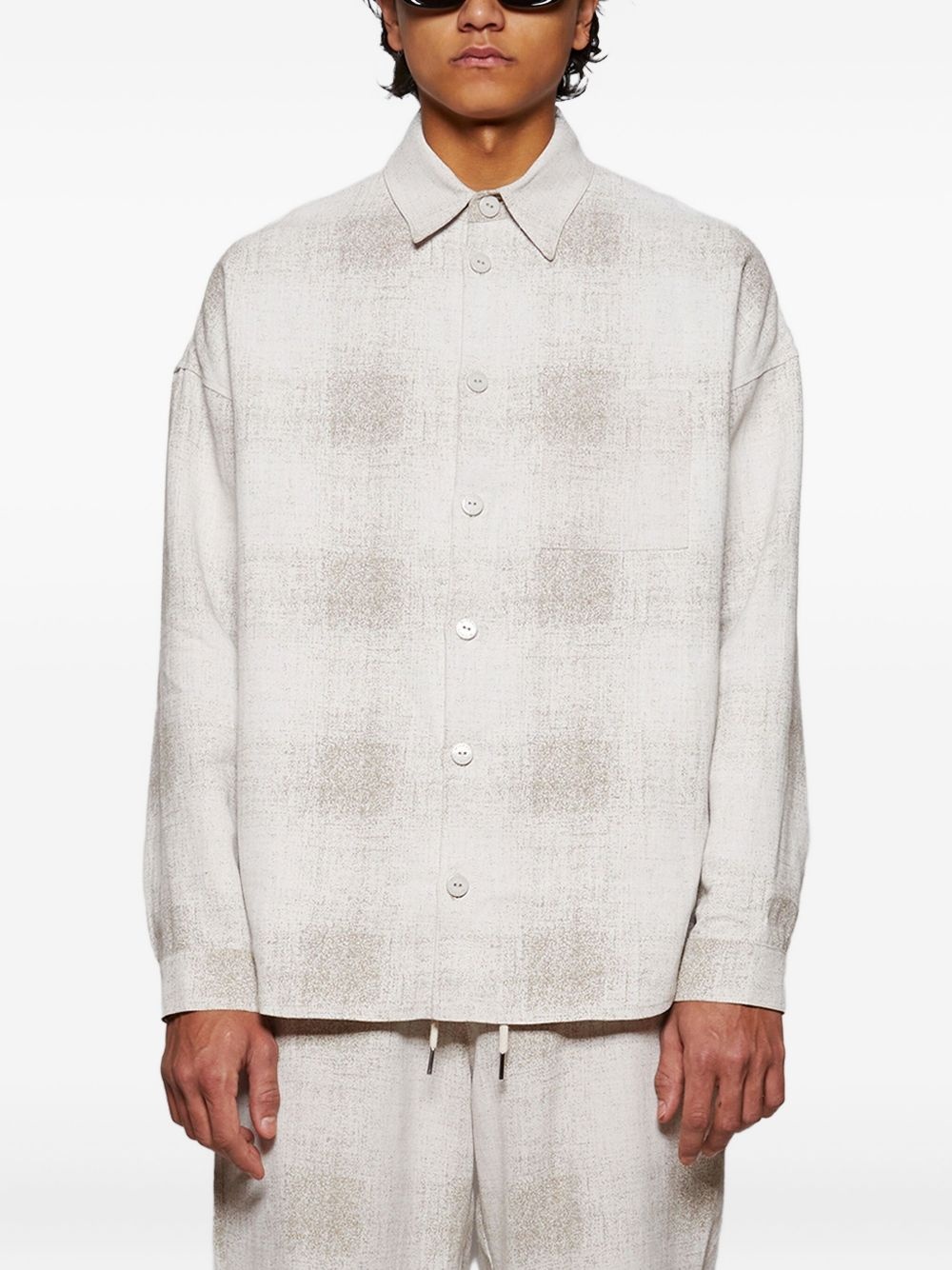 plaid button-up shirt - 3